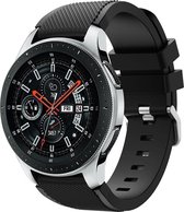 Shop4 - Bandje voor Samsung Galaxy Watch4 40/ 44mm - Siliconen Zwart