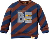 Quapi baby jongens sweater Leo Chestnut Diagonal Stripe