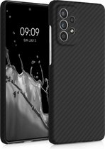 kalibri hoesje voor Samsung Galaxy A52 / A52 5G / A52s 5G - aramidehoes voor smartphone - mat zwart