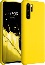kwmobile telefoonhoesje voor Huawei P30 Pro - Hoesje met siliconen coating - Smartphone case in stralend geel