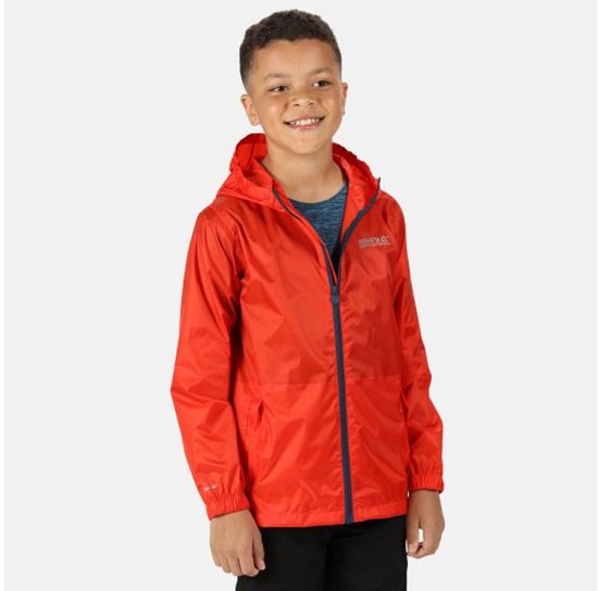 Regatta - Kids Pack It III Opvouwbaar Kinder Regenjack - Oranje - Maat 164