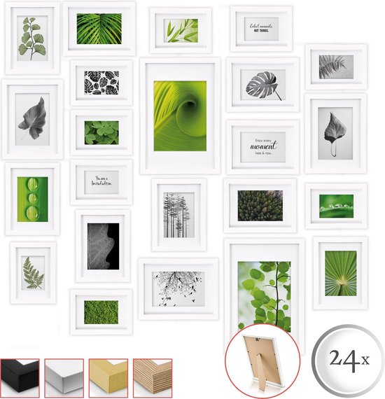 cadre photo bomoe Lot de 24 - cadres photo collage blanc