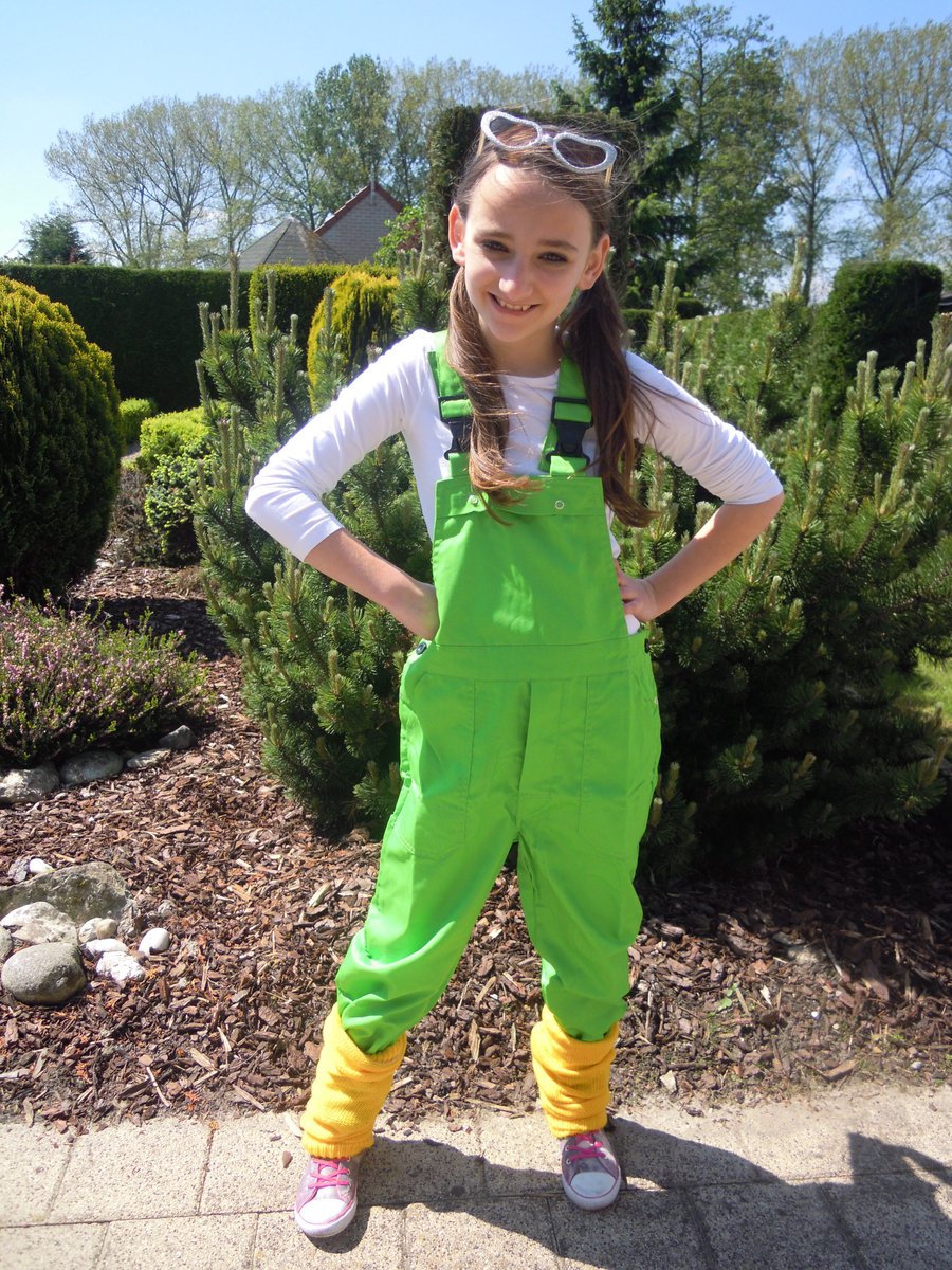 Party Tuinbroek Groen Kinderen Premium - Maat 116