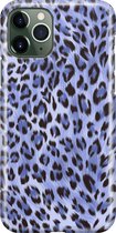 iPhone 11 Pro Hoesje - Premium Hard Hoesje - Back Cover - Met Dierenprint - Luipaard Patroon - Paars