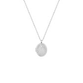 Zilveren ketting&hanger medaillon zirkonia