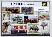 Runderen – Luxe postzegel pakket (A6 formaat) - collectie van 25 verschillende postzegels van runderen – kan als ansichtkaart in een A6 envelop. Authentiek cadeau - kado - kaart -