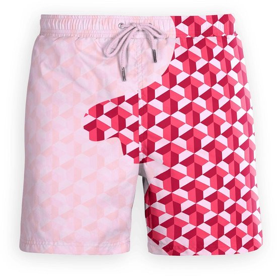 SEA'SONS - Zwembroek Heren - Kleurveranderend - Sneldrogend - Rood - Maat M (SEASONS - Kleur veranderend)