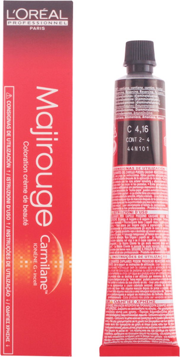 Goedkoopste Permanente Kleur Majirouge Carmilane L'Oreal Professionnel Paris Nº 4.16 (50 ml
