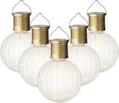 20x Buiten/tuin LED lampion solar verlichting 11 cm - Tuinverlichting - Tuinlampen - Solarlampen op zonne-energie