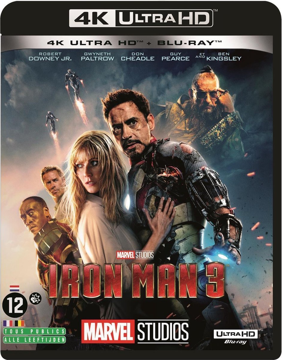 Iron Man 3 (4K Ultra HD Blu-ray) (Import geen NL ondertiteling)-