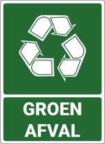 Afvalbord groen afval - kunststof 148 x 210 mm