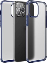 Vierhoekige schokbestendige TPU + pc-beschermhoes voor iPhone 13 Pro (blauw)