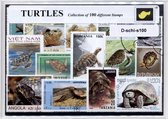 Schildpadden– Luxe postzegel pakket (A6 formaat) : collectie van 100 verschillende postzegels van schildpadden – kan als ansichtkaart in een A6 envelop - authentiek cadeau - cadeau