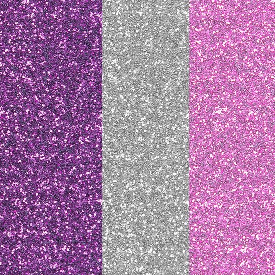 Cricut Glitter IronOn 30x30cm 3sheet Sampler (Princess)