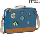 Briefcase National Geographic Explorer Blauw Bruin (6 L)