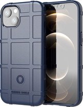 Apple iPhone 13 Mini Hoesje - Mobigear - Rugged Shield Serie - TPU Backcover - Blauw - Hoesje Geschikt Voor Apple iPhone 13 Mini