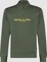 Ballin Amsterdam -  Heren Regular Fit   Sweater  - Groen - Maat XS