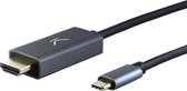 HDMI-adapter USB Type-C KSIX Zwart (2 m)