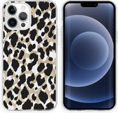 iMoshion Design voor de iPhone 13 Pro hoesje - Luipaard - Goud / Zwart