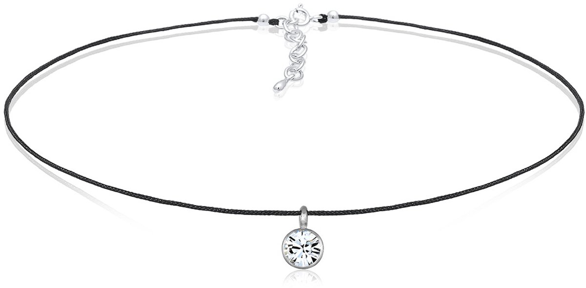 Elli Halsketting Choker Kristal 925 Sterling Zilver