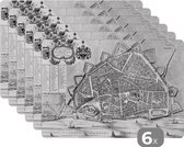 Set de table - Plan de la ville - Nimègue - Antique - 45x30 cm - 6 pièces
