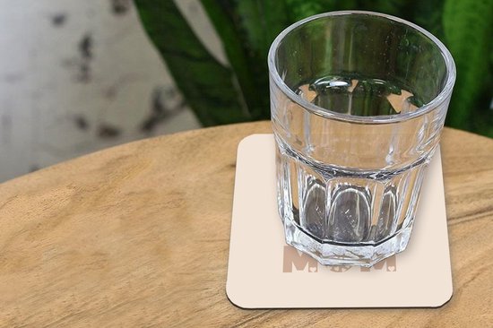 Sous-verres -verres pour verres - Cadeau Mère - I love Mom - Hartjes - 10x10 cm - 6 pièces