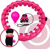 Innovision Hoela hoep - Met calorieteller en gewichtsbal - Voor sterkte spieren en soepele gewrichten - Roze