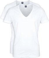Diepe V hals 2-Pack Stretch T-Shirt - maat S