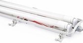 Opbouw TL-armatuur IP65 129cm incl. 2x LED TL-buis 120cm 18W/840 1800lm