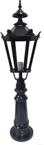 Staande lamp - Genua Lantaarn Zwart - Aluminium verlichting klassiek - 105 cm hoog