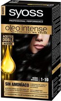 Permanente Kleur Olio Intense Syoss Nº 1,10 Zwart Intense