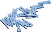 miniwasknijperset 2,5 cm hout blauw 20 stuks