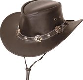 lederen hoed Scippis Concho bruin maat XL