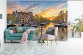 Behang - Fotobehang Amsterdam - Water - Nederland - Breedte 450 cm x hoogte 300 cm