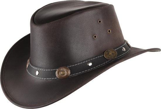 Chapeau en cuir Scippis Reno marron taille S