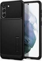 Spigen Slim Armor Case - Telefoonhoesje met Standaard - Hoesje Geschikt voor Samsung Galaxy S21 - Zwart