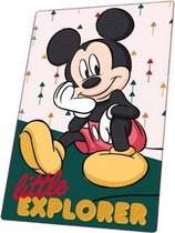 fleecedeken Mickey 150 cm polyester groen/geel/zwart