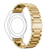 20 mm drie platte gesp roestvrijstalen vervangende horlogeband voor Samsung Galaxy Watch Active 2 / Amazfit GTS 2 (goud)