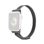 Milan armband roestvrij stalen horlogeband voor Apple Watch Series 6 & SE & 5 & 4 44 mm / 3 & 2 & 1 42 mm (zwart)