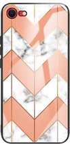 Marmer gehard glas achterkant TPU grenshoes voor iPhone SE (2020) (HCBL-5)