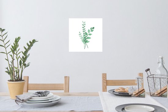 Stickers muraux - Aquarelle - Vert - Wit - 30x30 cm - Feuille adhésive