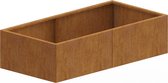 MySteel Cortenstaal plantenbak Texas xxl 1600x800 Inclusief Bodemplaat  - Hoogte: 600mm