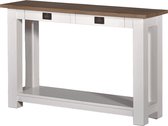 Sidetable - lisa - sofa table with shelf below (uitlopend) - wit - 120x35x78