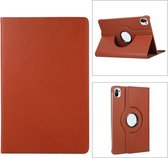 Voor Xiaomi Pad 5 360 graden rotatie Litchi-textuur Flip lederen tas met houder (bruin)