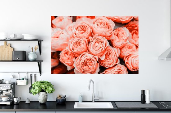 Stickers muraux - Film autocollant - Roses - Bouquet - Rose - 120x80 cm - Film adhésif - Stickers muraux Chambre d'enfant - Papier peint autocollant