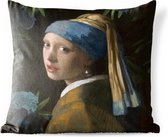 Tuinkussen - Het meisje met de parel - Vermeer - Kunst - 40x40 cm - Weerbestendig