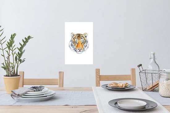 Stickers Stickers muraux - Tigre - Yeux - Tête - 20x30 cm - Feuille adhésive