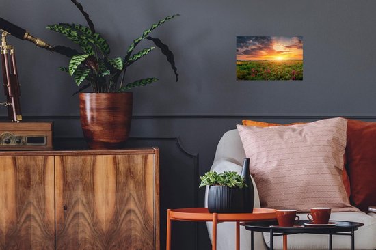 Stickers Stickers muraux - Fleurs - Coucher de soleil - Printemps - 30x20 cm - Feuille adhésive