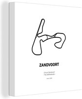 Canvas Schilderij Circuit - Zandvoort - Formule 1 - 90x90 cm - Wanddecoratie