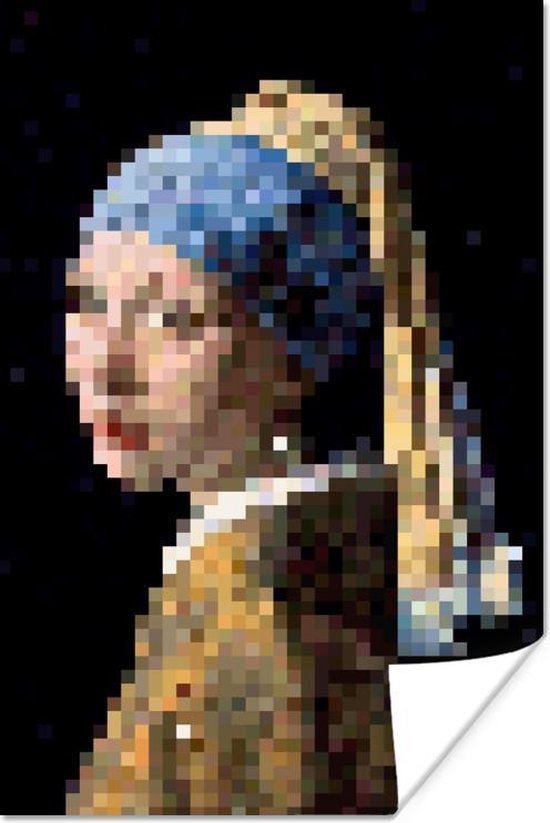 Poster Meisje Met De Parel - Johannes Vermeer - Pixel - 80x120 cm
